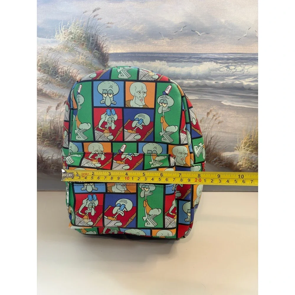 Bioworld SpongeBob Squidward Tentacles Mini Backpack Multi Color Faux Leather